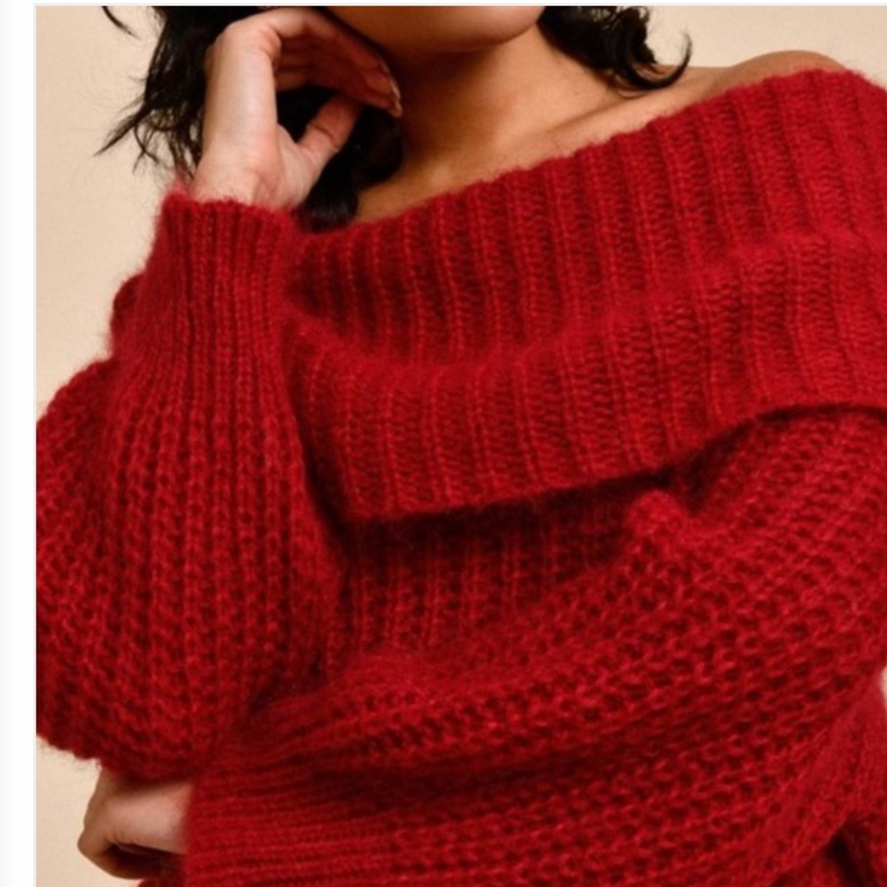 Rouje Hena Mohair off the shoulder Jumper Size 34